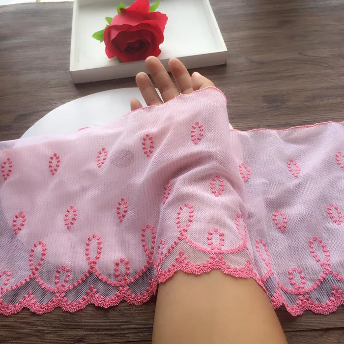 20cm wide pink light green soft close-fitting mesh lace skirt accessories DIY decoration | Дом и сад