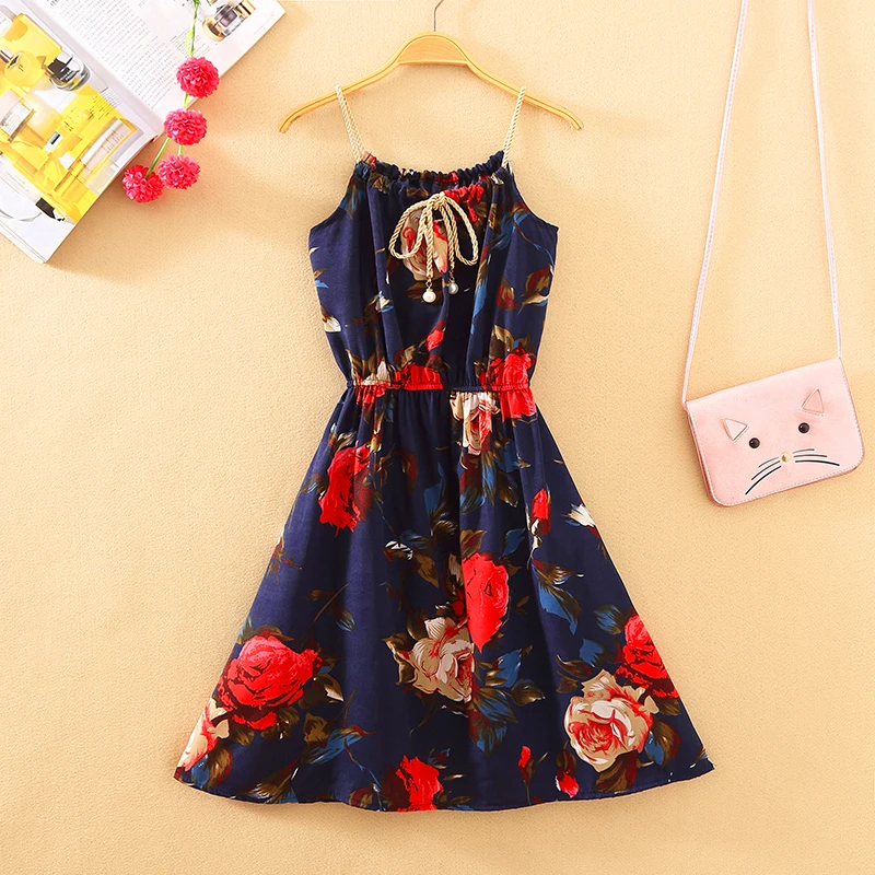 QR Sleeveless Bandage Summer Dress Women 2019 Sexy Mini A Line Party Female Casual Slim Print Vacation Boho Beach Dresses | Женская