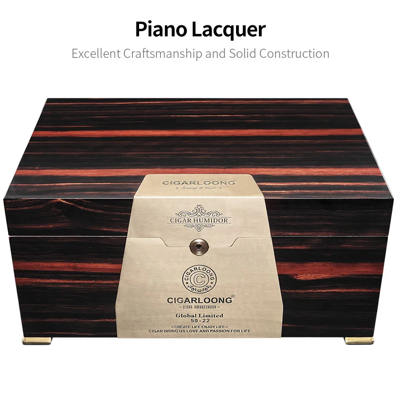 Humidor кедровый деревянный двойной большой емкости сигарный увлажняющий ящик/шкаф CA-4006