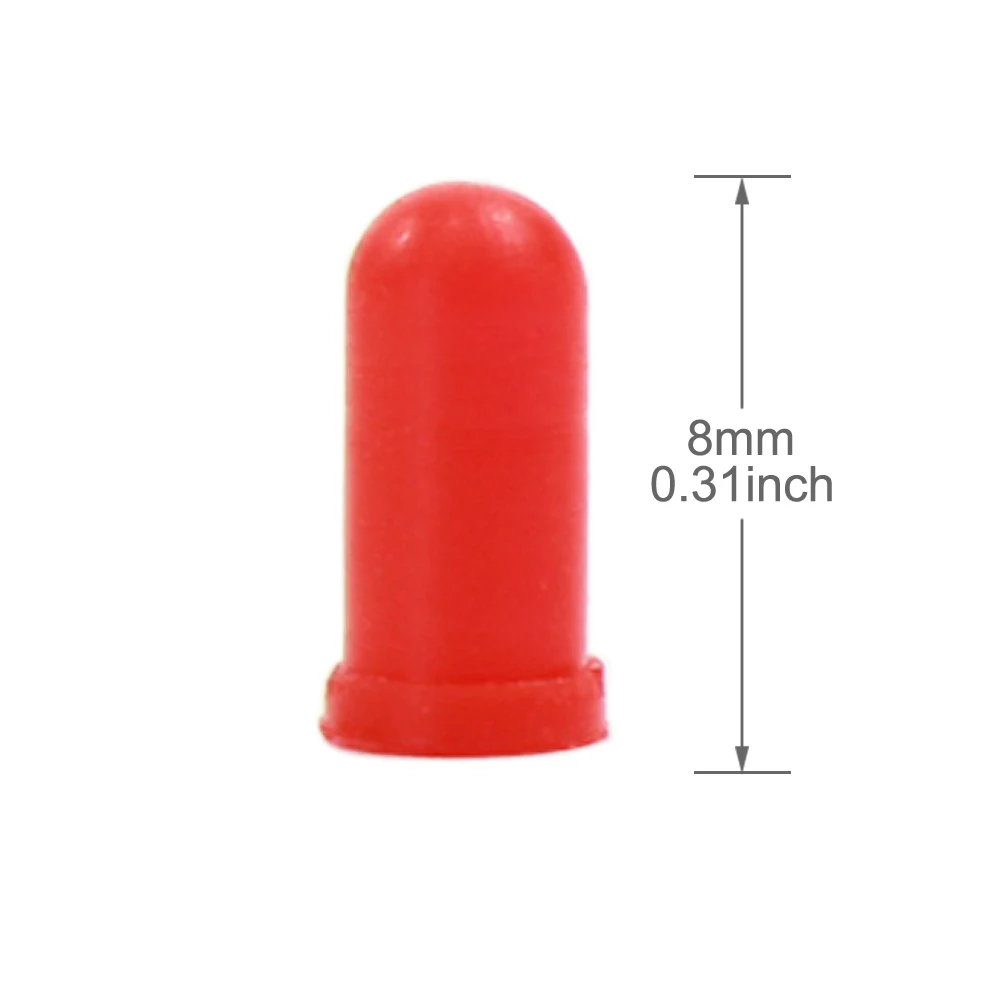 

XPT01R 100pcs Red Caps / Covers for 3mm Grain of Wheat Bulbs LEDs NEW
