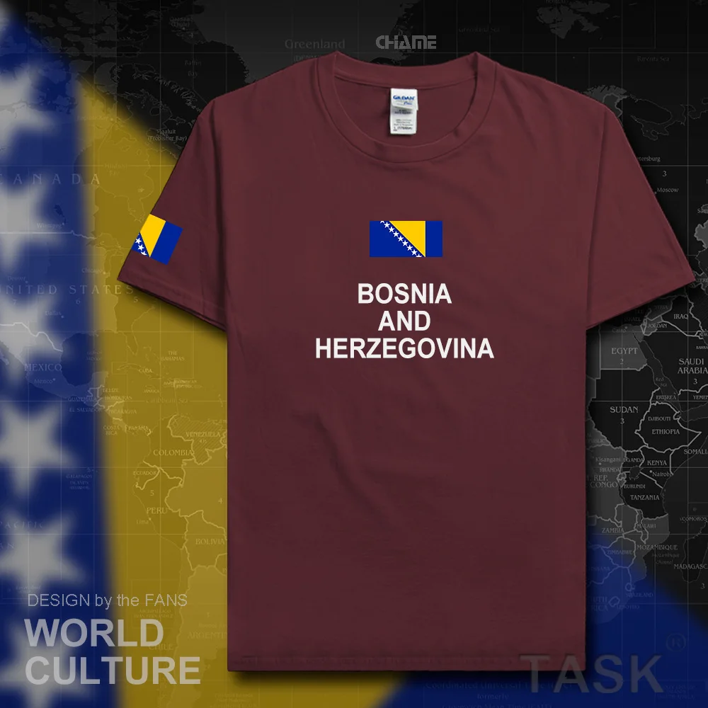 Мужская футболка из 100% хлопка с надписью сборной нации |