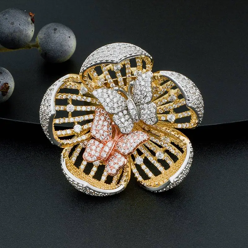 Женские медные кольца с цветущим цветком ModemAngel Помолвочные в Дубае свадебный