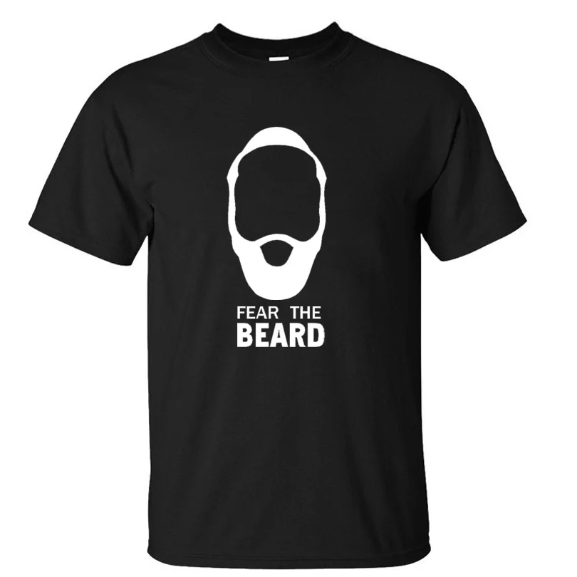 Basketballer Star James Harden Fear the Beard хлопковые футболки с круглым вырезом мужские топы