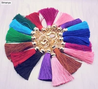 new tassel key chain women cute colorful fringe keychain bag 3 same color silk tassels car key ring gift jewelry 17025