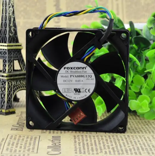 Оптовая продажа: 8 см 80*80*25 12V0.65A PVA080G12Q PWM 4-контактный вентилятор ЦП | Компьютеры и