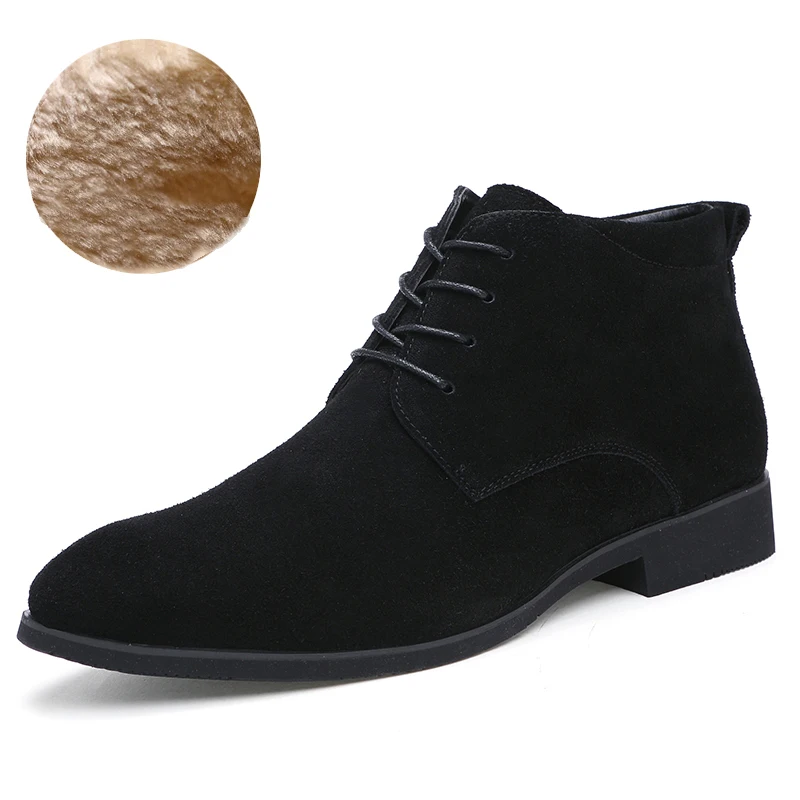 Ботильоны мужские из натуральной кожи дышащие высокие берцы Уличная