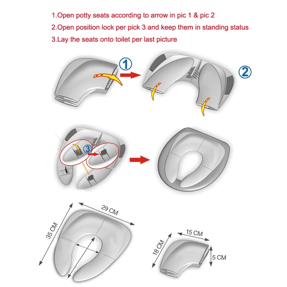 Детское складное сидение для горшков большая Нескользящая подушка кольцо