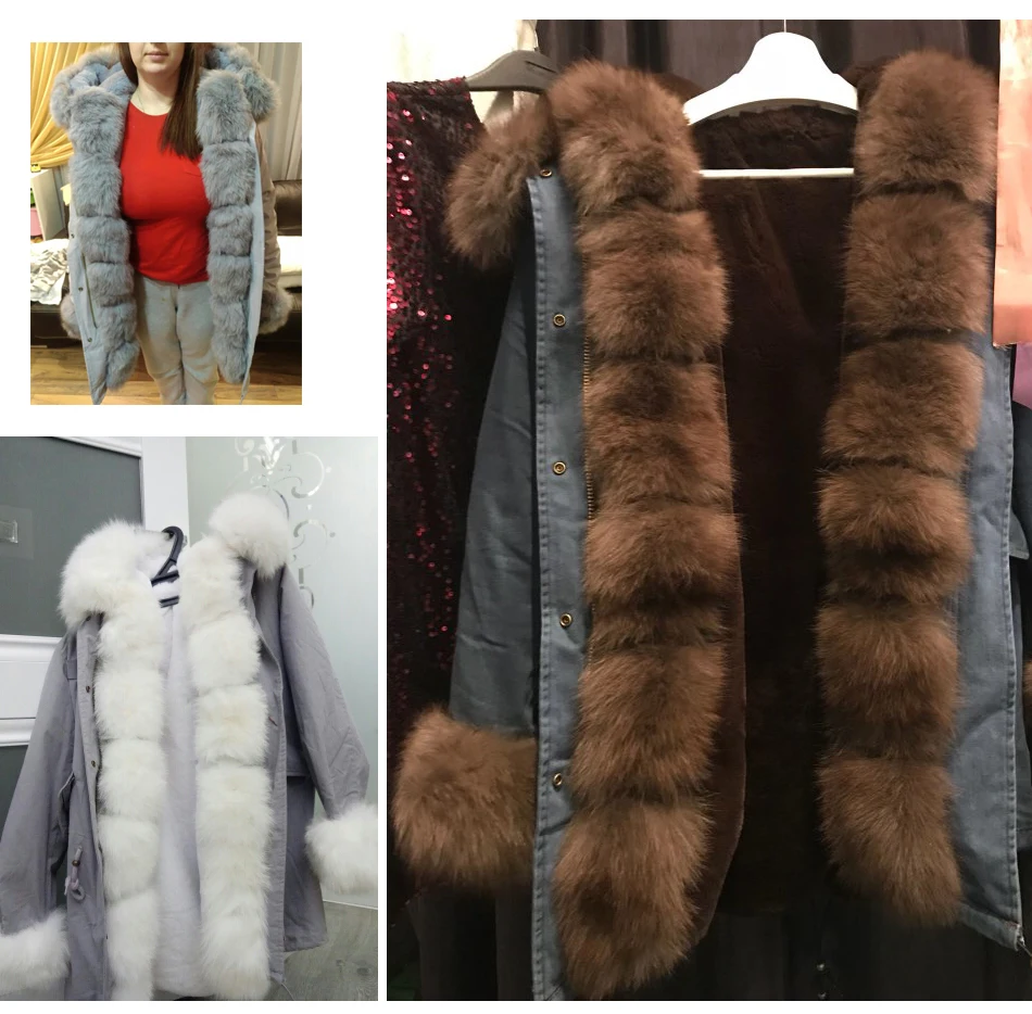 OFTBUY, длинная камуфляжная зимняя куртка, пальто, женская верхняя одежда, теплая Толстая парка, натуральный Лисий мех, воротник, пальто с капюшоном, Украина