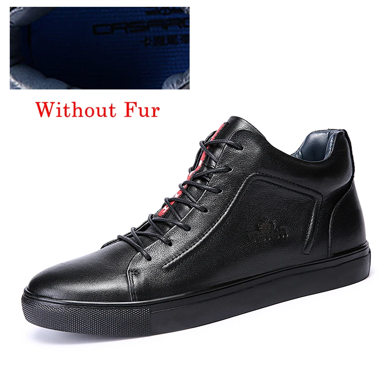 Мужские дышащие ботинки PINSV кожаная повседневная обувь из натуральной кожи