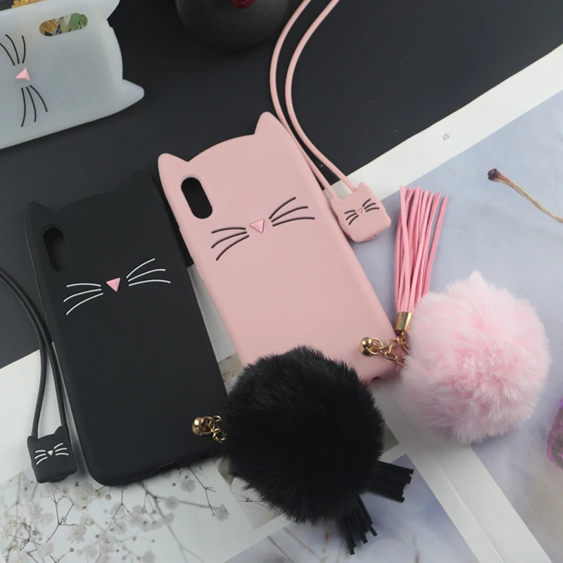 Милый 3D задняя панель из силикона и чехол для iPhone 11 12 Pro 7 8 плюс 6s 5 5S SE 4s XS Max XR блеск