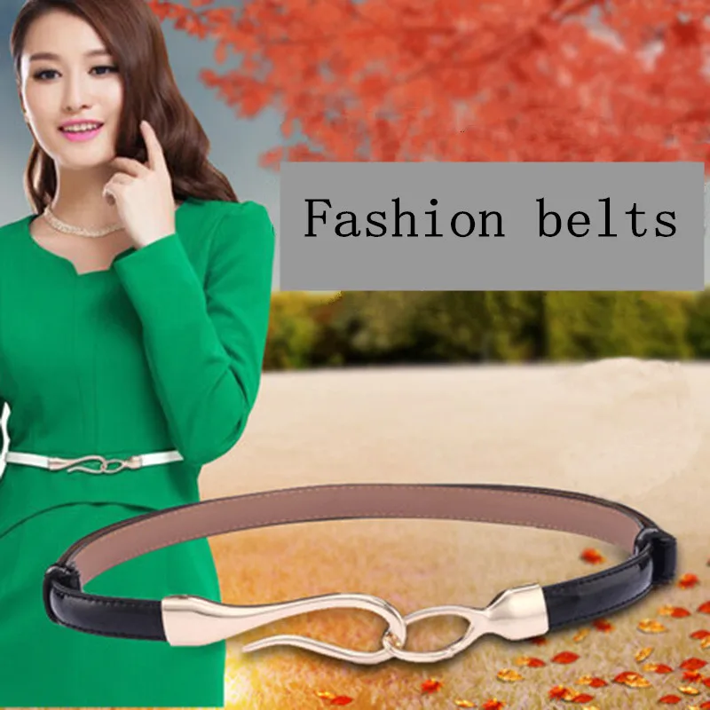 Ремни VOHIO для женщин крючок женский кожаный ремень белого цвета простой костюм