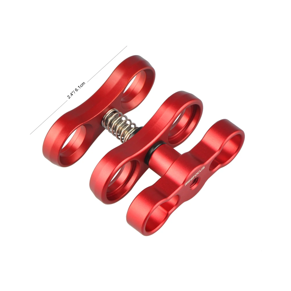 4 PCS x 1&quot Inch Ball Clamp Dual Hole Butterfly Joint Clip for Camera Underwater Tray Light Arm Connection Fixed System | Электроника