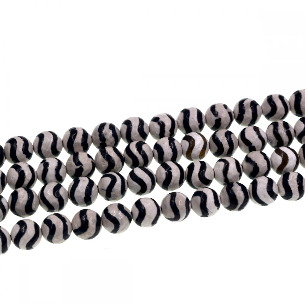 10 мм черная волна dzhi Агаты серые dzi агати бусины полная прядь|bead strands|strand beadsbeads beads |