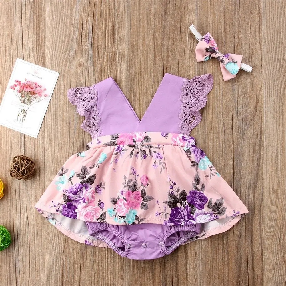 Цветочный комбинезон для маленьких девочек|romper floral|rompers rompersromper girl |