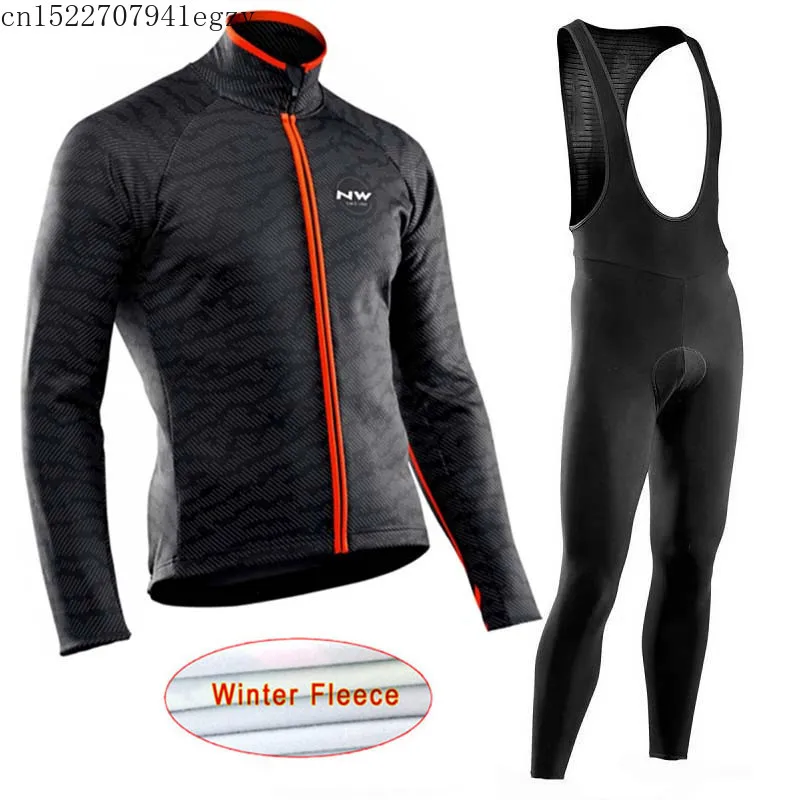 СЗ зимняя Термальность флис Для Мужчин's Велоспорт Джерси Длинные рукава