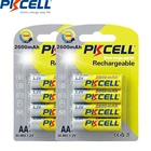 Аккумуляторы PKCELL, 1,2 в, AA, 2300-2600 мА ч, 8 шт.2 упаковки, Ni-MH, aa, 2A, для фонарика, игрушек, пультов дистанционного управления