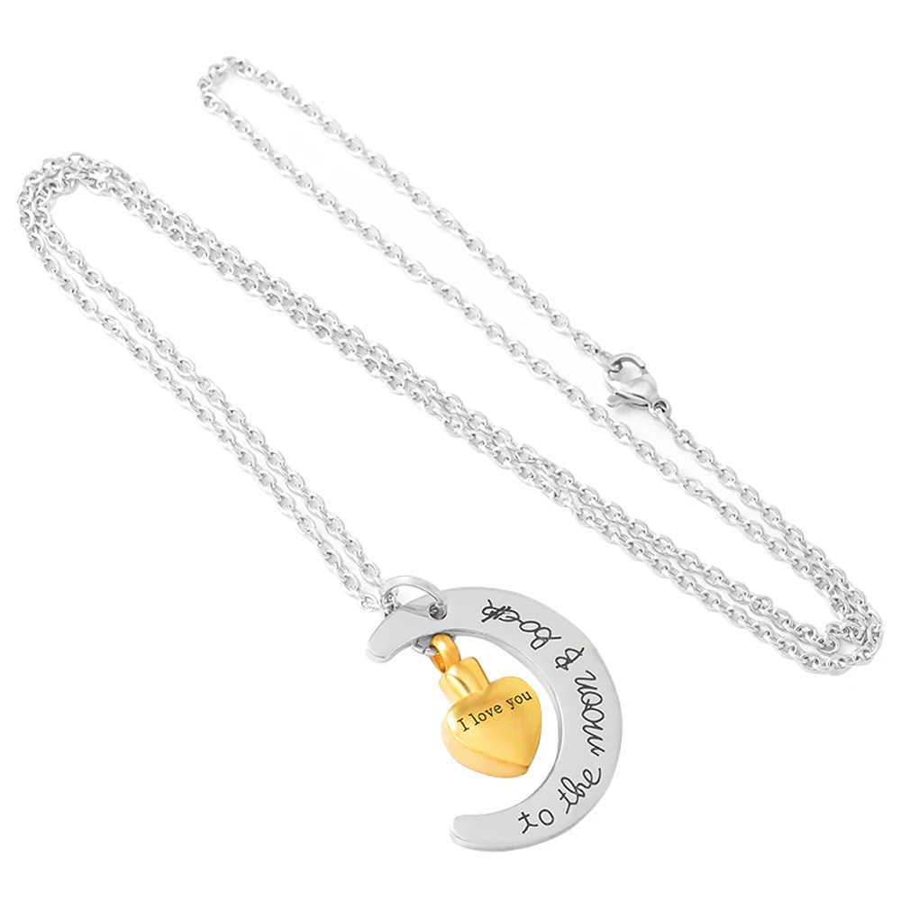 MJD9497 памятный сувенир I Love You To The Moon &amp Back Urn Ожерелье Подвеска ювелирное изделие