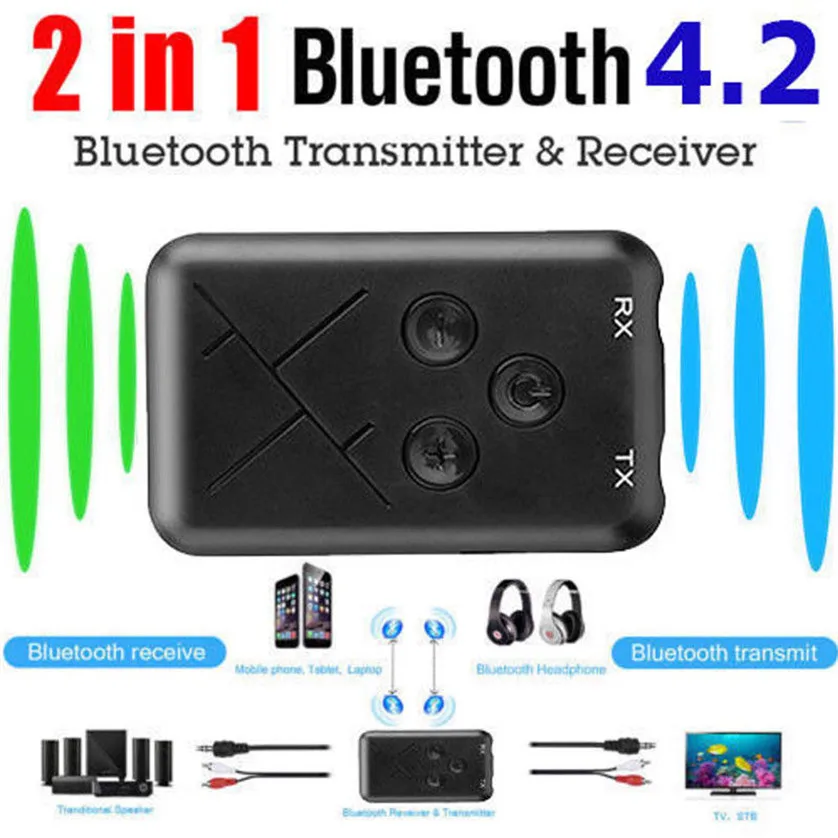 50 комплектов Универсальный 2 в 1 беспроводной Bluetooth 4 приемник передатчик A2DP аудио