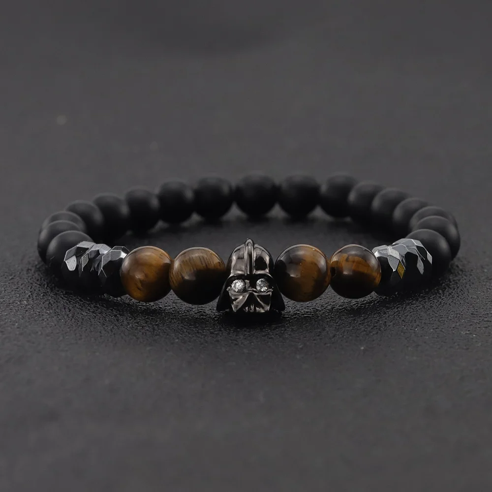 Звездные войны Темный Властелин сита Дарт Вейдер браслет из натурального камня