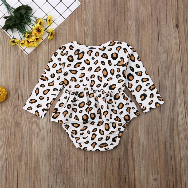 Летние хлопковые комбинезоны для девочек с леопардовым принтом модное боди