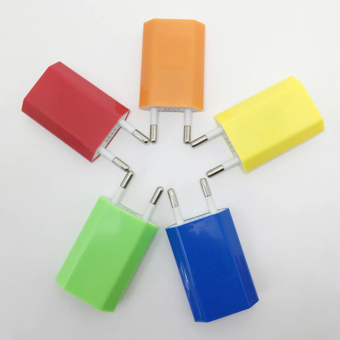 Настенное зарядное устройство USB, зарядное устройство для мобильного телефона, штепсельная вилка европейского стандарта, адаптер переменного тока для путешествий и дома для iPhone 5S, 6s, 7 Plus, для samsung S5, S6, S7