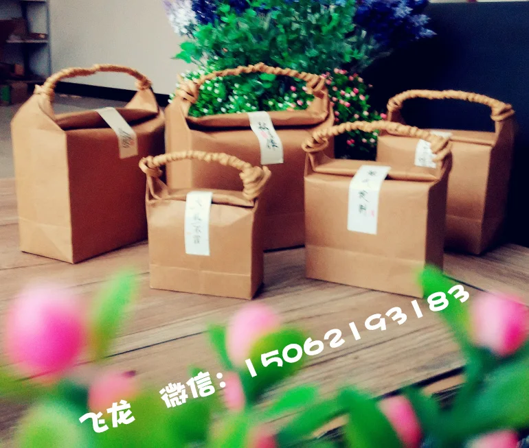 5 размеров в винтажном натуральном цвете крафт папаер Подарочная сумка для