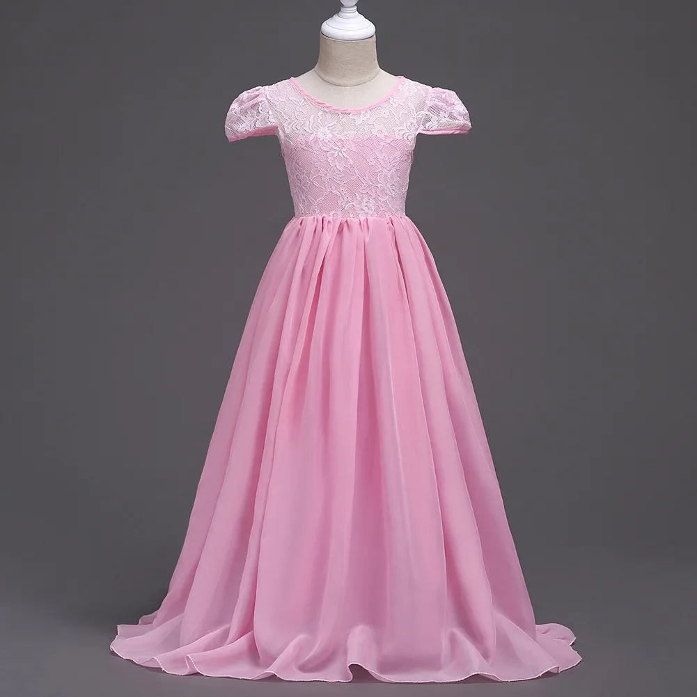 Модные длинные шифоновые платья с рукавами-крылышками для девочек вечеринки и