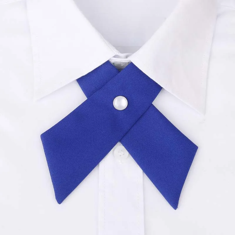 035 sapphire blue Mantieqiangway, галстук с перекрестным воротником для мужчин, Официальный однотонный цвет, для свадебной вечеринки, на пуговицах, с бантом, женские галстуки-бабочки, брендовые галстуки с галстуком на шею - Цвет: 035 sapphire blue