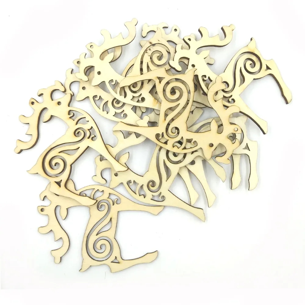 10 шт. деревянные подвесные фигурки в виде головы оленя|decorative decorative|decorative home