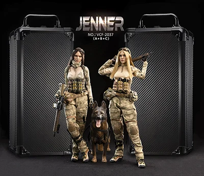 VCF-2037ABC Коллекция 1/6, полный набор, A-TACS, FG, для женщин, солдат, Дженнер и немецкая овчарка, набор, VCF-2037, ABC Ation, фигурка, модель, подарки для фанатов - Цвет: VCF-2037ABC