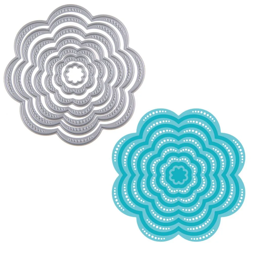7 шт./компл. венок металлический трафарет для DIY карты решений Бумага Craft Цветы