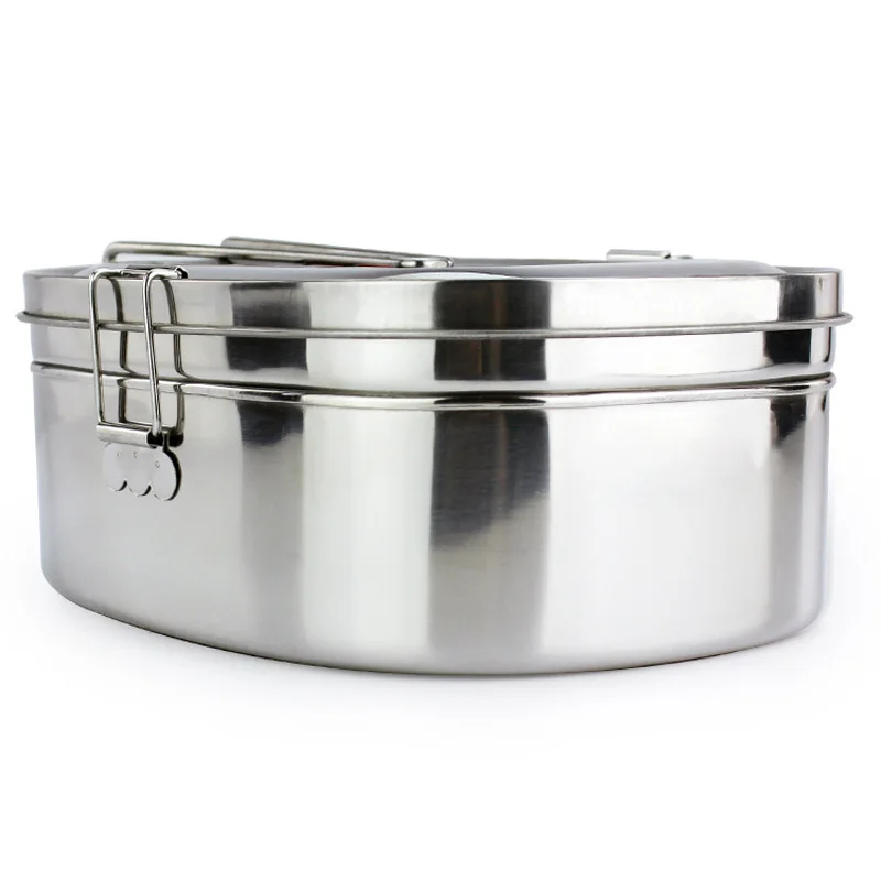 Высокая емкость Серебро Простой квадратный Нержавеющая сталь Еда контейнеров