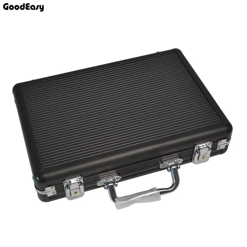 200pcs black box Хит размер 100-500 казино Техасский покер фишки емкость костюм Чехол черный Джек покер Контейнер Чехол/коробка алюминиевый чехол для костюма - Цвет: 200pcs black box