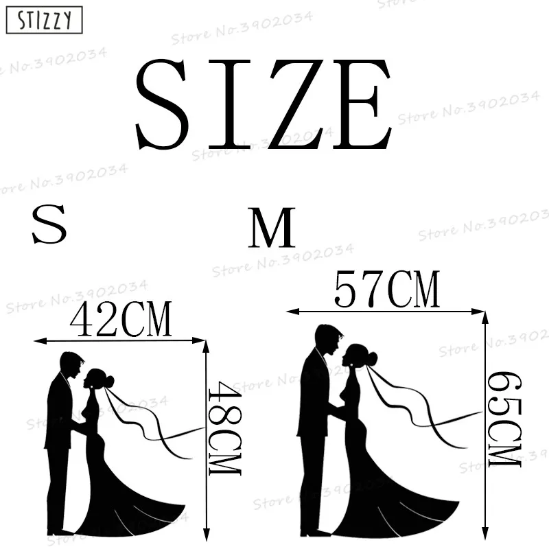 Настенная Наклейка stizzy романтическое свадебное платье салон виниловые