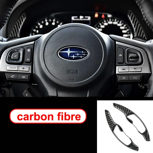 Shift pad Аксессуары для Subaru Forester, 2013-, автомобильный Стайлинг, углеродное волокно, панель рулевого колеса, дверная ручка, внутренний стикер - Название цвета: Shift pad