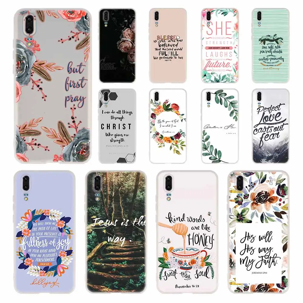 Чехол для телефона с текстом Библии Philippians Huawei P40 P9 P10 P20 P30 Lite чехлы Pro P Smart 2019 мягкий