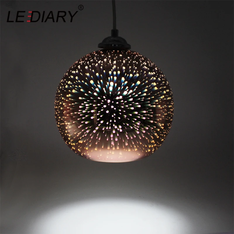 Стеклянные подвесные 3d светильники LEDIARY в виде фейерверка Светодиодная лампа E27
