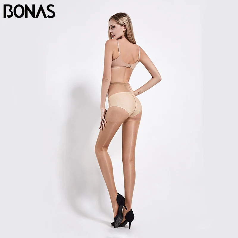 Женские чулки BONAS 20D сексуальные дышащие колготки из спандекса летние эластичные