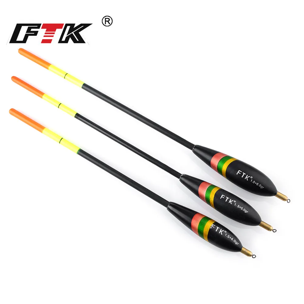 

Barguzinsky Fir Float 3PCS/LOT 1.5+4.0gr 1.5+5.0gr 1.5+6.0gr Bobber Vertical Buoy Mixed Size carp fishing peche accesoires