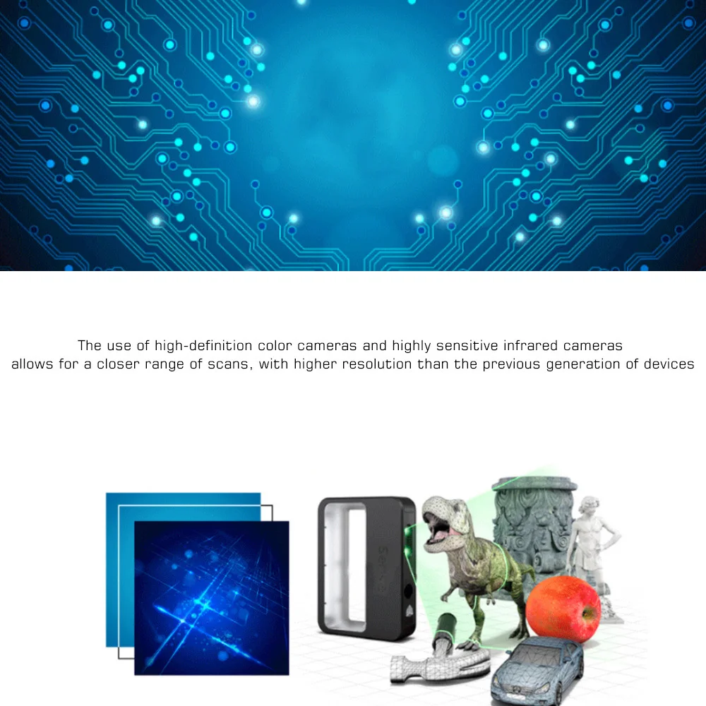 3D системы Sense 2 ручной 3D сканер Высокая точность USB подключение для дизайна исследования ремесел обработки 3D сканер
