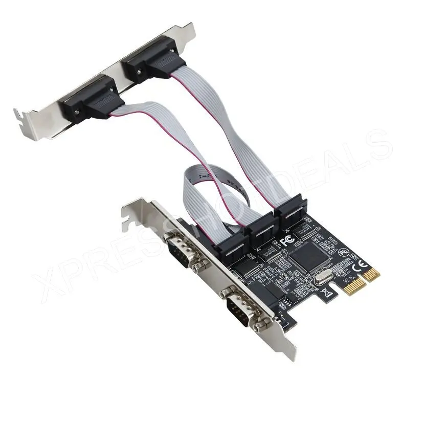 PCI E 4 порта RS232 Express DB9 Серийный Com контроллер расширитель адаптер карта|rs232 pci|pci