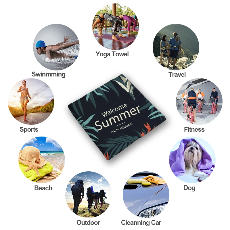 Microfine пляжное полотенце из микрофибры кокосовые пальмы быстросохнущее