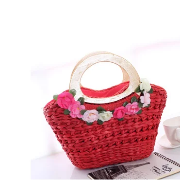 Женские соломенные сумки с цветами милые вечерние для женщин Пляжная