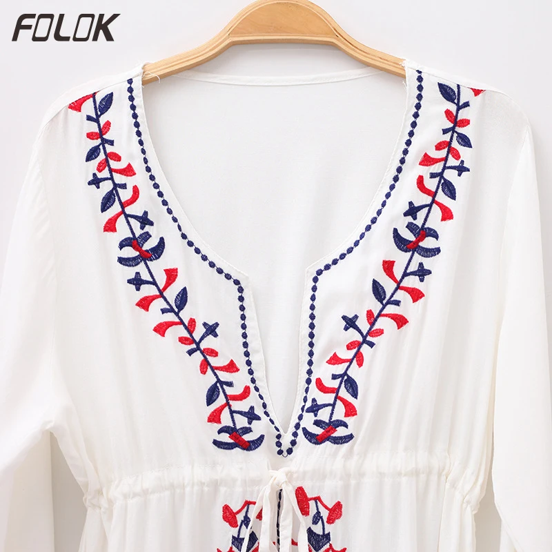 Пляжная туника с принтом вискозный кафтан Пляжное платье купальник пляжная