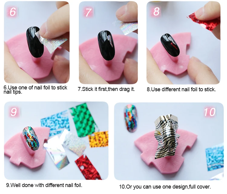 1 коробка 15 рулонов голографический набор фольги для ногтей TransparentNail Art Transfer sticker 2,5 см* 100 см Маникюр DIY Голографическая Наклейка украшения