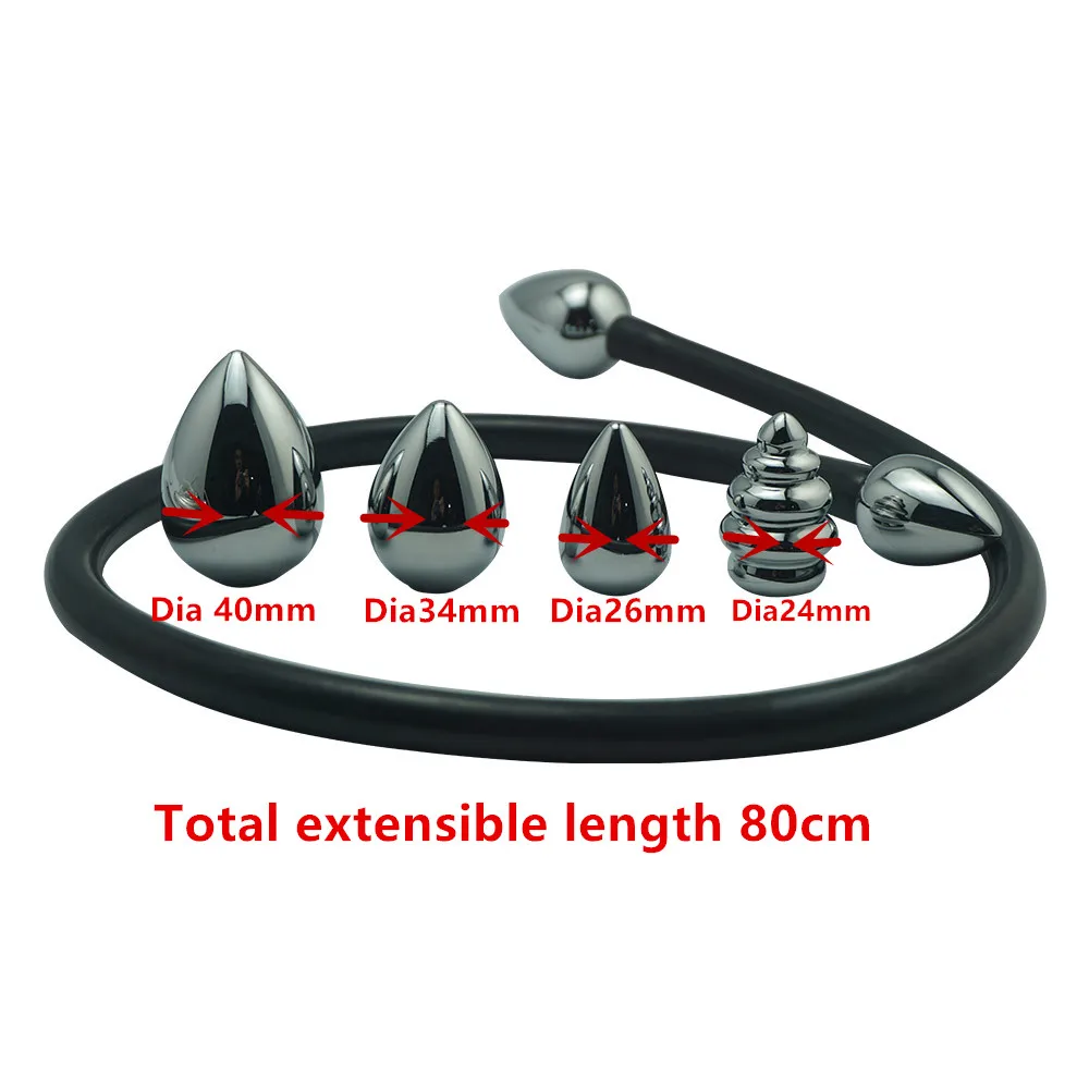 New metal replaceable anal beads Double Penetration Ondulation Dildo butt Plug dilator vaginal sex Toys for man women couple | Красота и