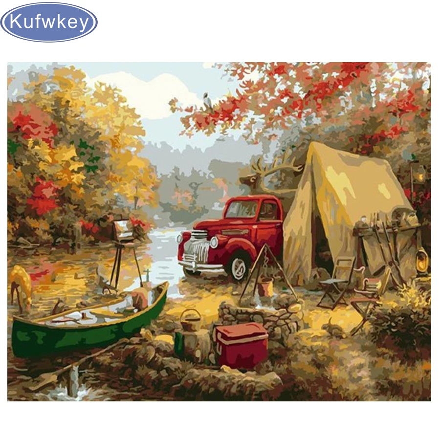 Алмазная вышивка природа пикник полная квадратная мозаика рукоделие diy алмазная