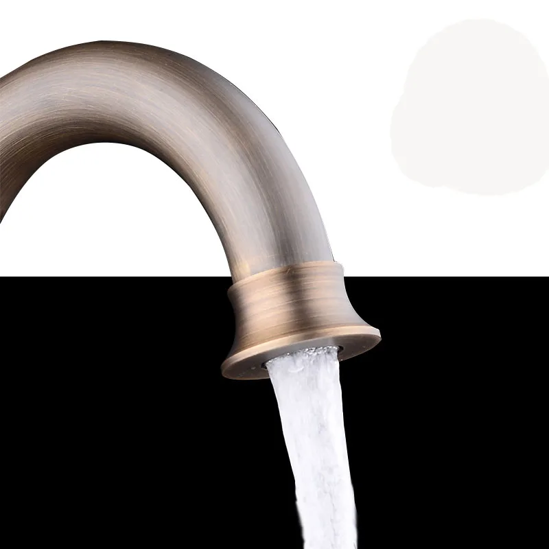 Смесители для ванной бассейна античный латунный Цвет одно отверстие на бортике