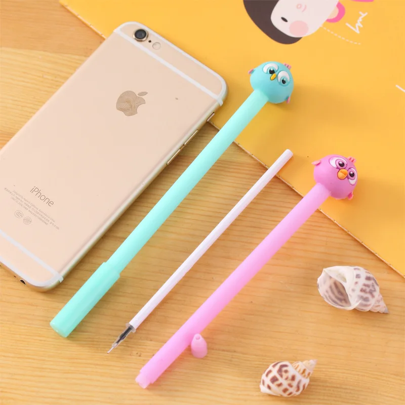 4 шт./лот креативные Канцтовары милые гелевые ручка на водных чернилах с птичьими