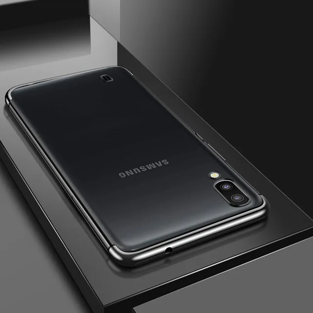 Clear Black Чехол OLLIVAN для samsung Galaxy A50, роскошный мягкий прозрачный чехол с лазерным покрытием для samsung A40 A30 A70 S10 S9 S8 Plus A50 A505F, чехол - Цвет: Clear Black